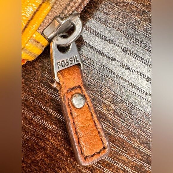 Fossil Key-Per yellow and gray‎ handbag OS - Picture 5 of 10